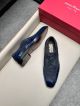 Ferragamo Man Blue Calfskin Business Leather Shoes 042897 (3)_th.jpg